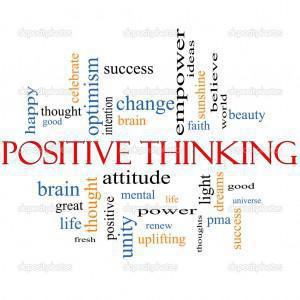 Positive Thinking Word Cloud Concept